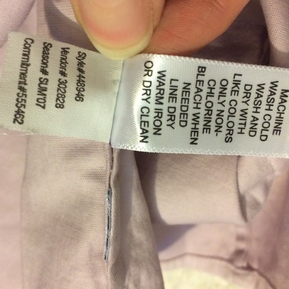 Banana republic fitted lavender 3/4 slv blouse szS - Picture 6 of 6